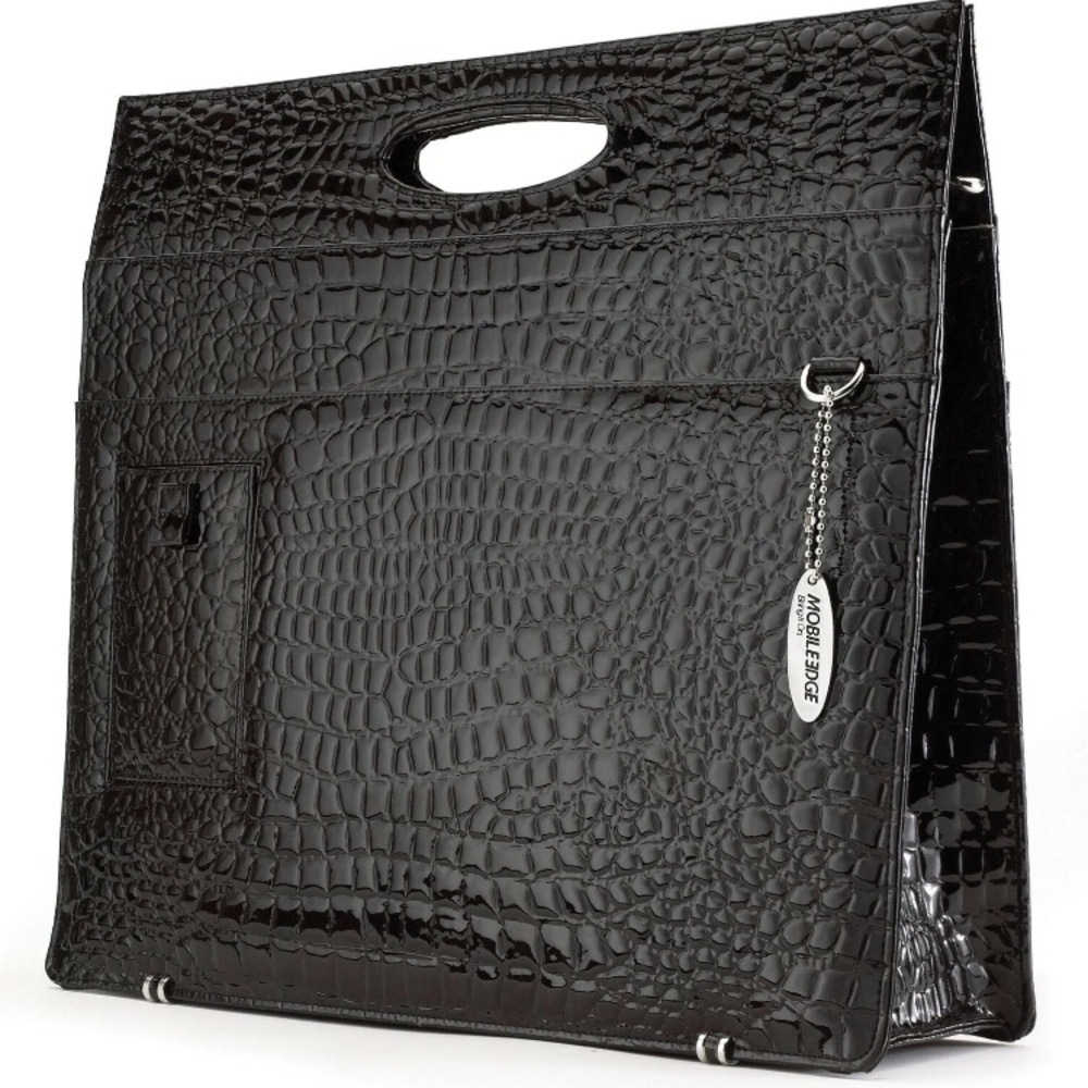 Mobile Edge 14.1" Faux-Croc Laptop Briefcase (Black)
